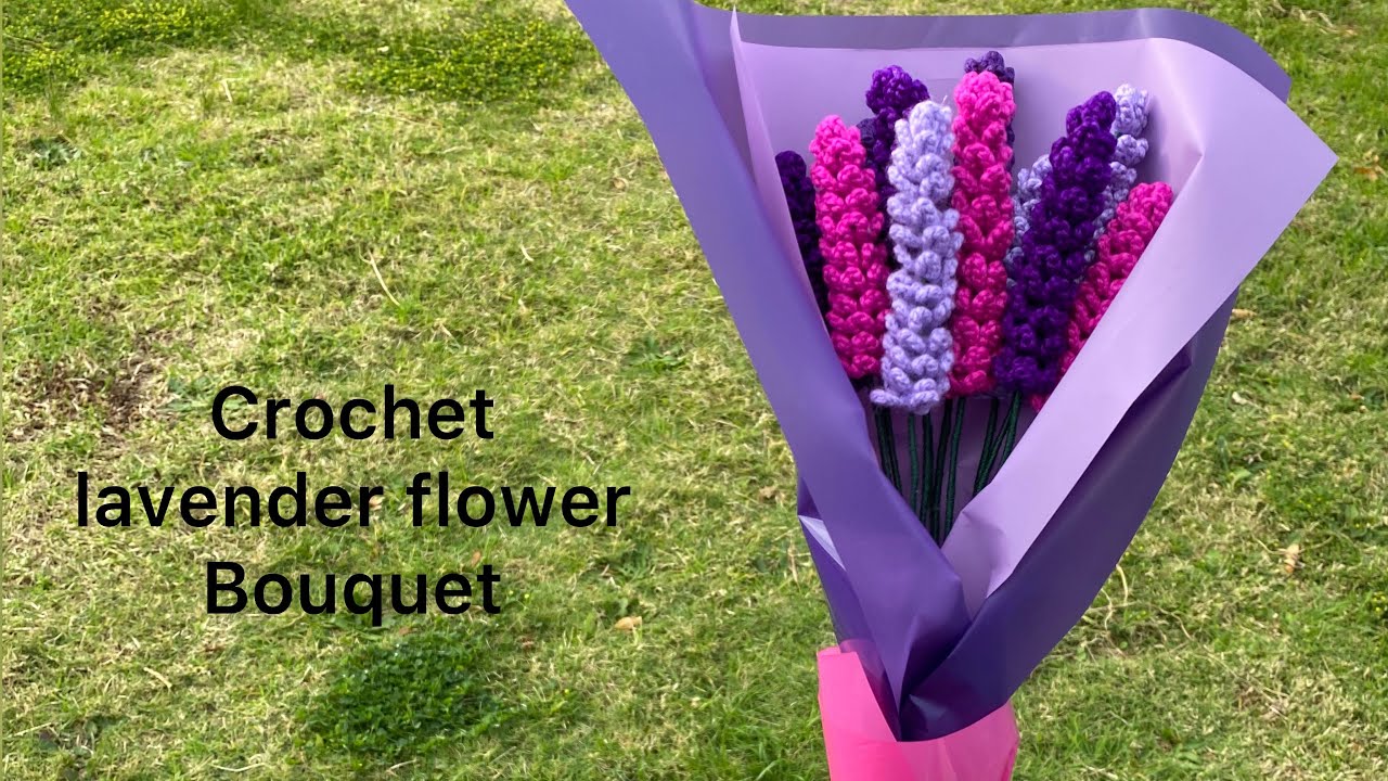 How to Crochet lavender flower bouquet
