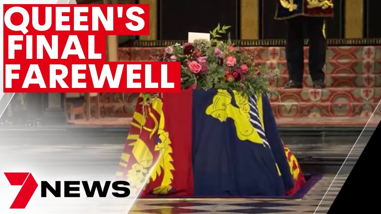 Historic moment Queen&rsquo;s coffin is lowered into the Royal Vault | 7NEWS