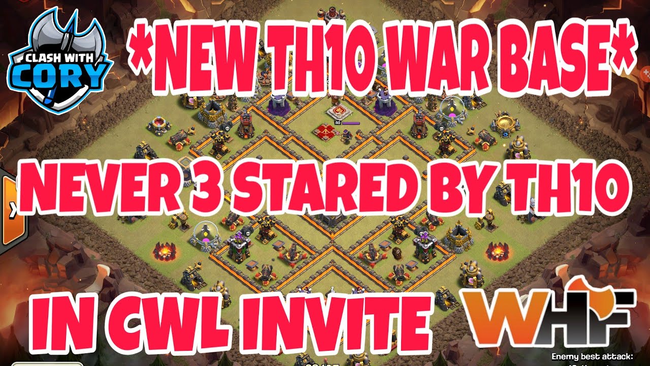 *NEW TH10 WAR BASE* Never 3 Stared by Th10 in CWL Invite! Anti 3 star 2018 2019 Clash of Clans