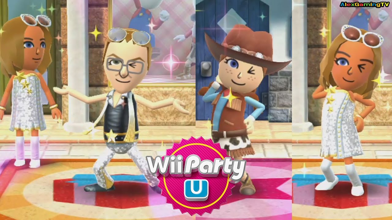 Wii Party U - Mii Fashion Plaza (Advanced Com)🎵 Anna vs Erick vs Xiao-Tong vs Alice | AlexgamingTV