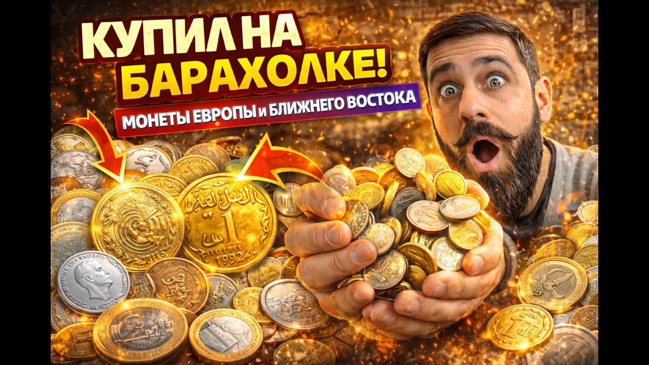 🔥Купил горсть монет на барахолке! Европа и Ближний Восток — ищем редкие