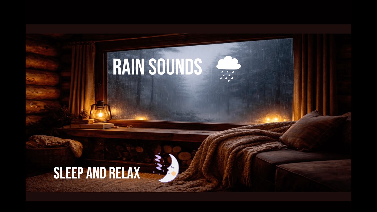 🌧️ Cozy Cabin Rain at Night – 3 Hours of Pure Rain Sounds for Deep Sleep 💤 No Music