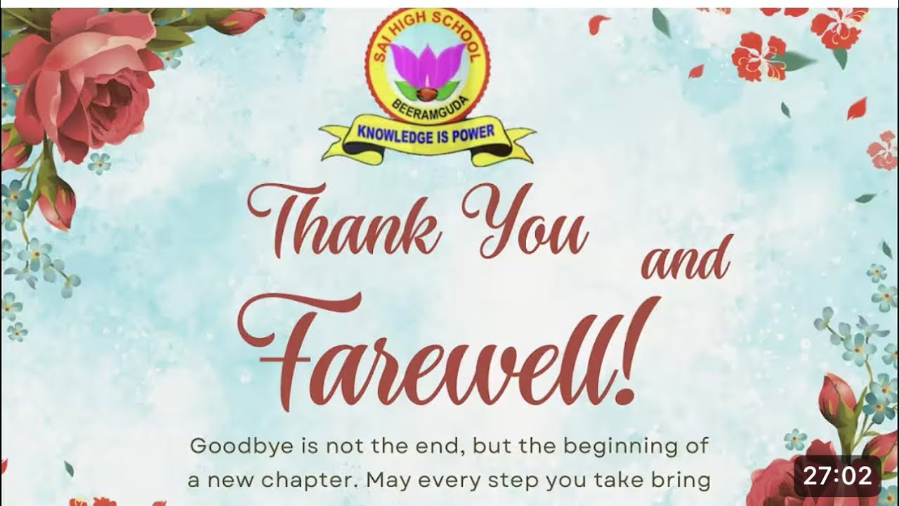 Sai high school 10th class farewell program 