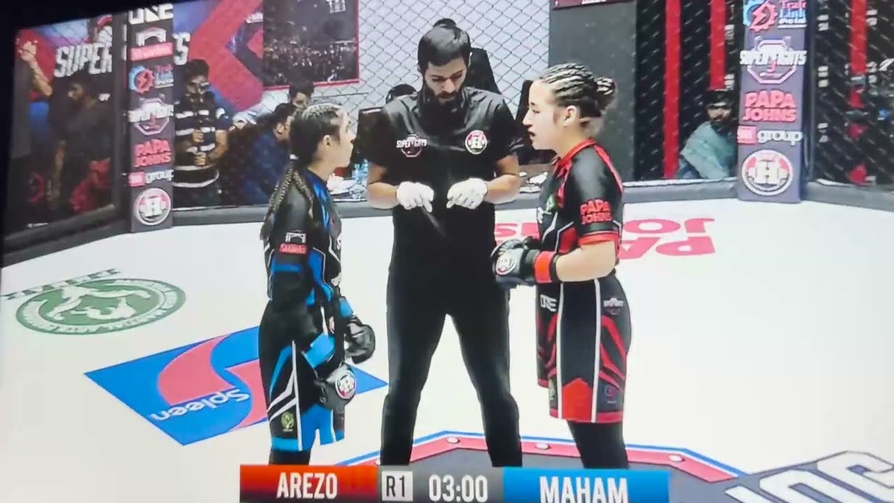 مسابقه جالب  و دیدنی آرزو احمدی دخت قهرمان هزاره با حریف پاکستانی اش ماهام بیک