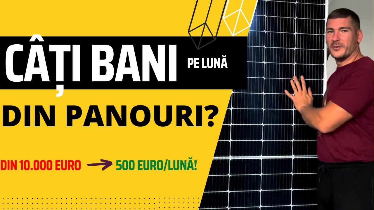 Iti spun exact cati bani faci cu 10.000 euro investiti in panouri solare si reforma energiei !