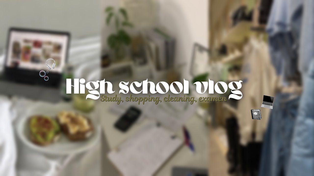 Study vlog🎧 (conseil, study, shopping, cleaning, examen…) 💻🫧