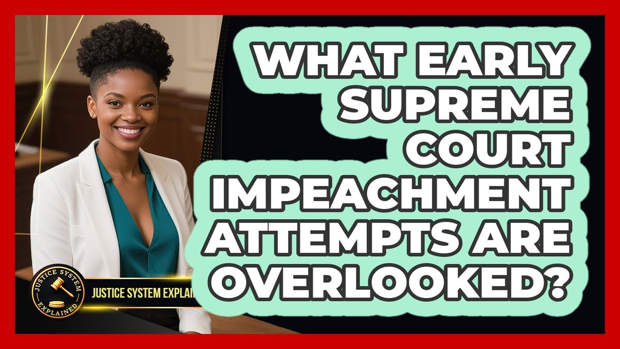 What Early Supreme Court Impeachment Attempts Are Overlooked? - Justice System Explained