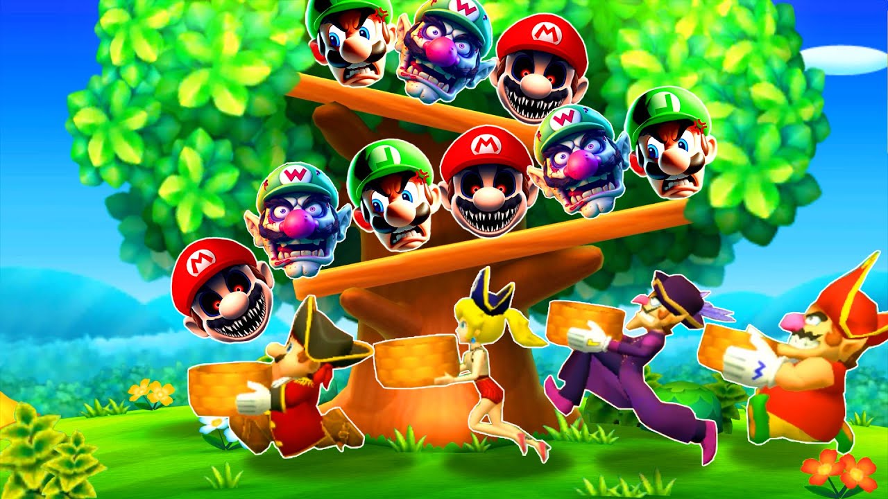 【マリオパーティ100ミニゲームコレクション】すべてのラッキーミニゲームマリオVsピーチVsワリオVsワルイージ (海賊衣装一式)