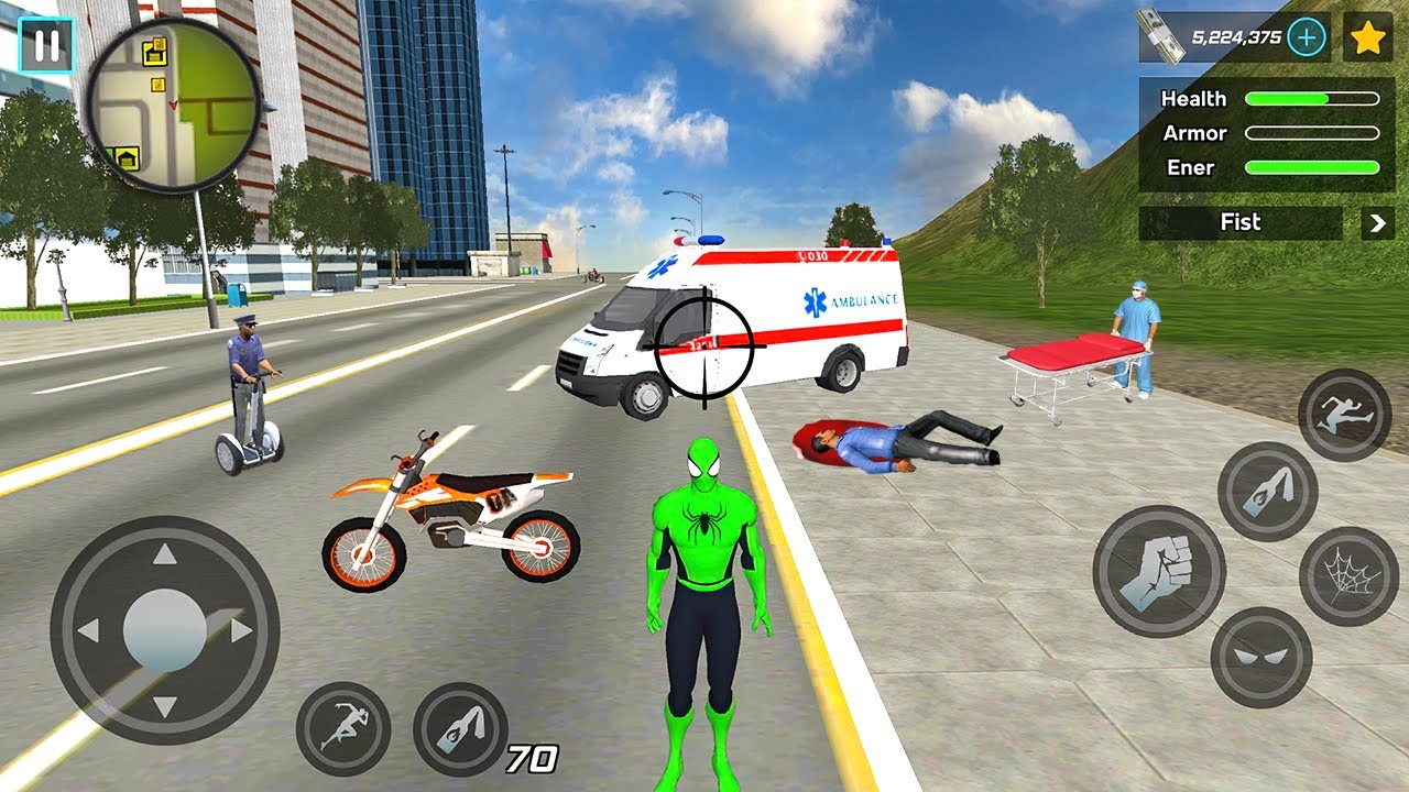 Spider Rope Hero Ninja Gangster Crime Vegas City #22 - Android Gameplay