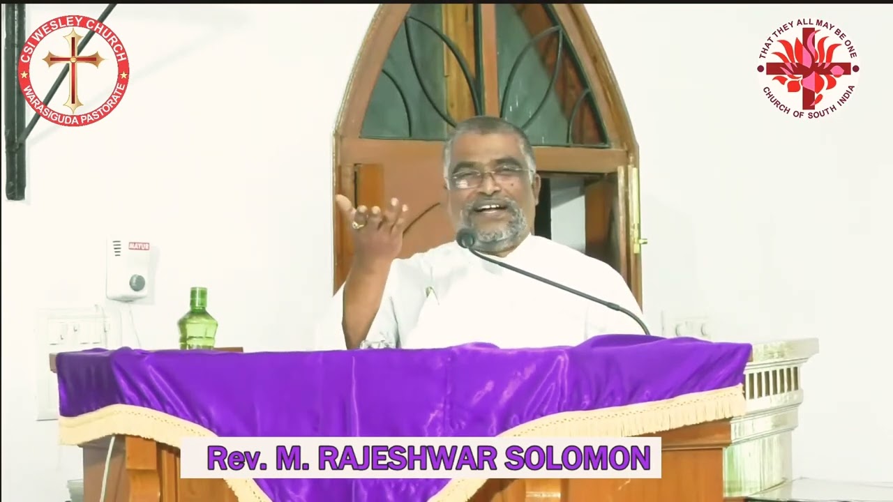 Holy Thursday message part 4 by Prof Rev M Rajeshwar Solomon