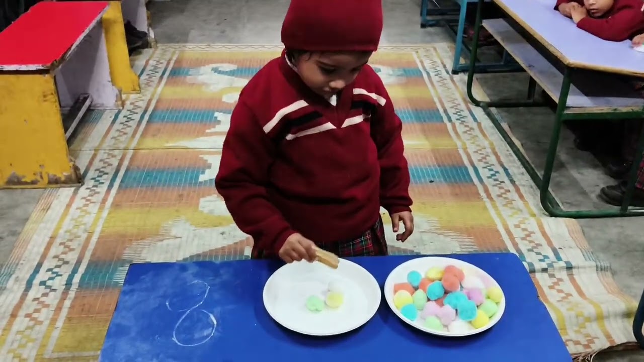 Pom Pom counting Activity 