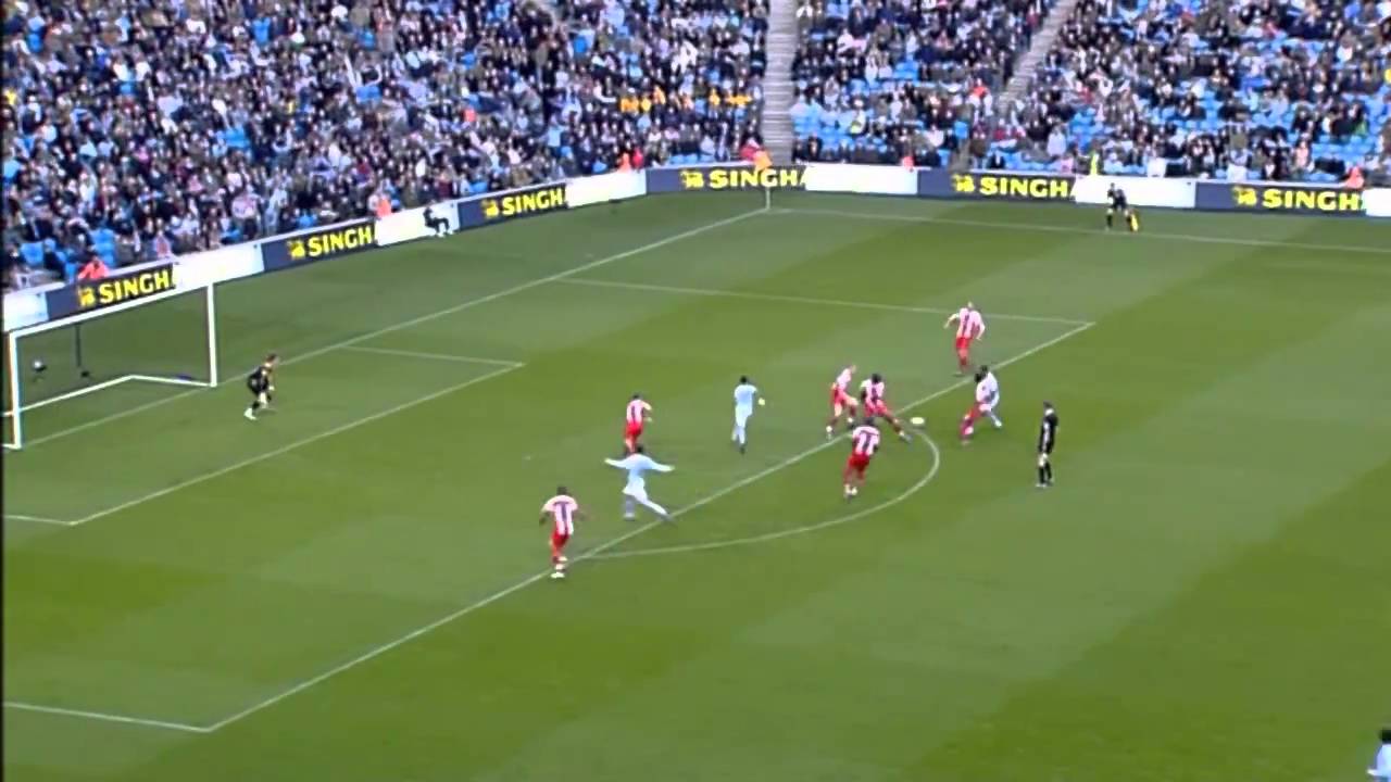 Man City 3-0 Stoke - Robinho Hat-trick [HD]