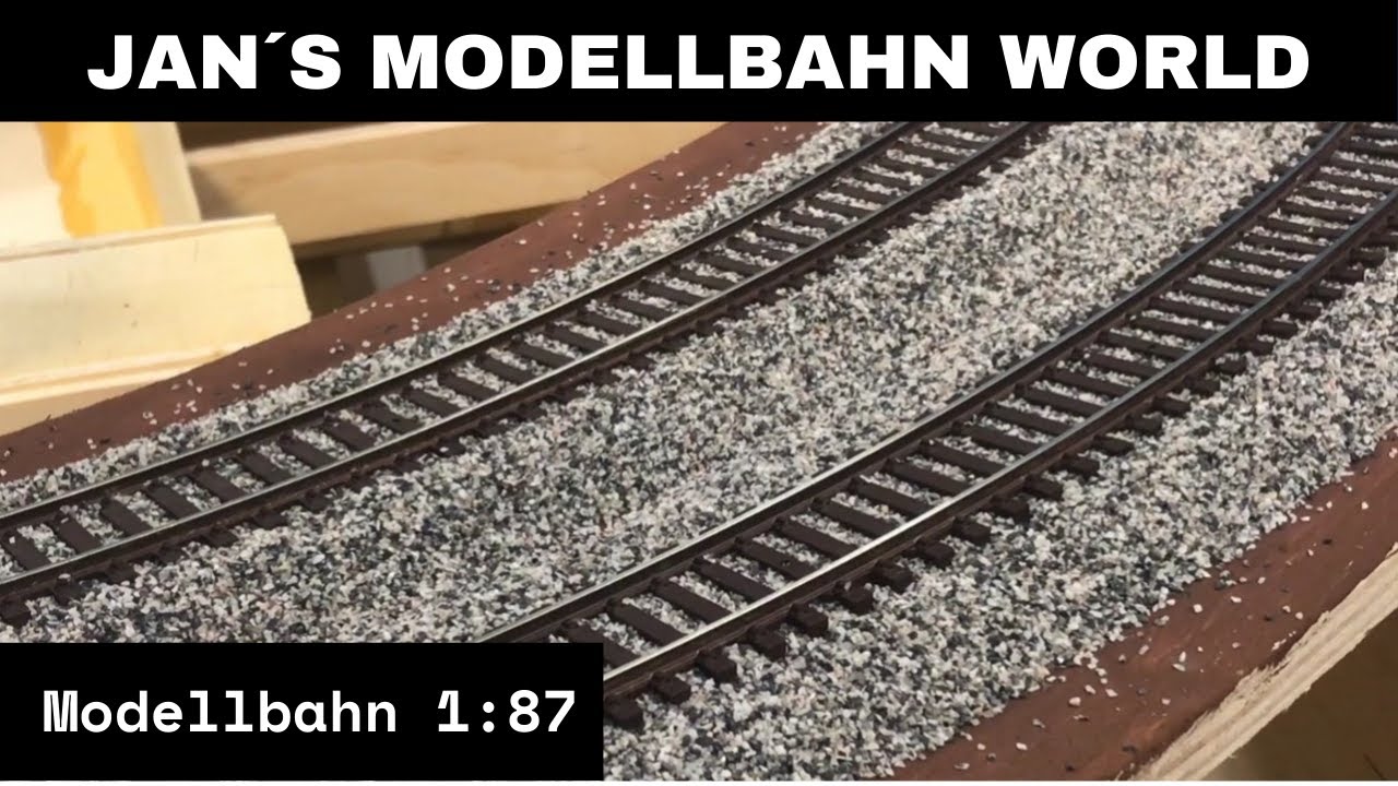 Modelleisenbahn 1:87 Schottern-Landschaftsunterbau