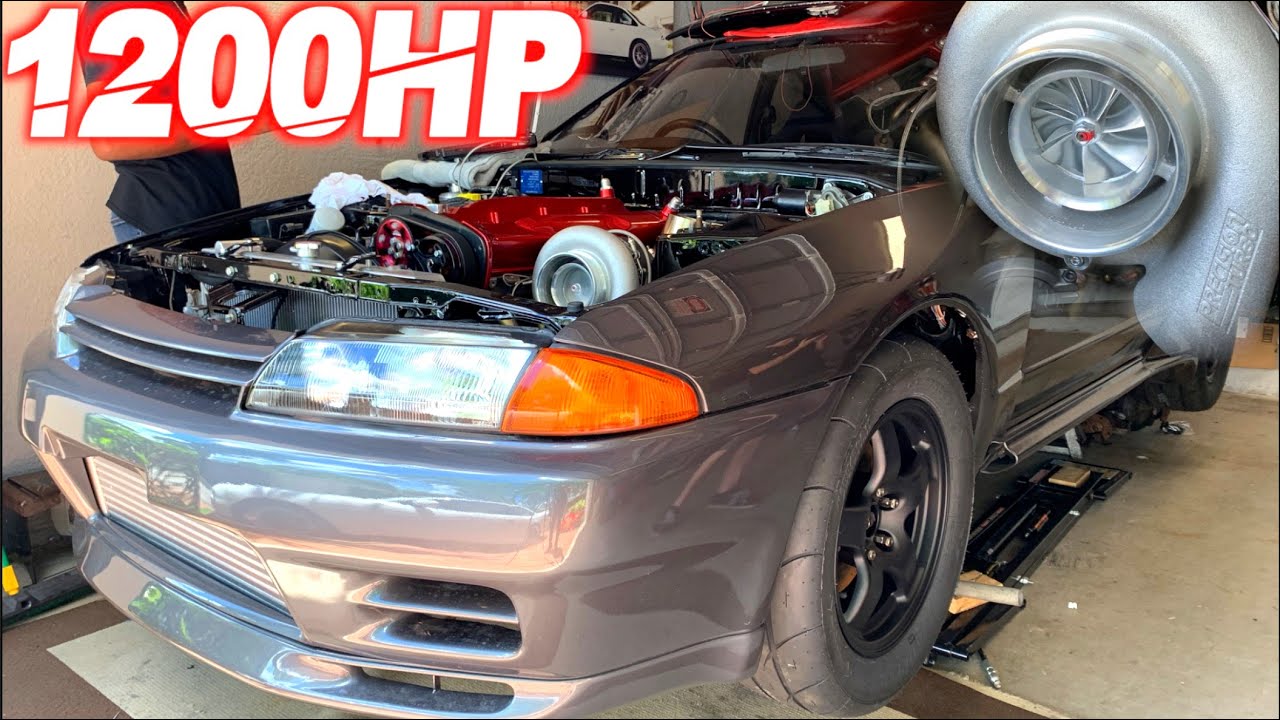 1200HP Skyline R32 GTR NEW Drag Tire Setup looks MEAN! + First Start Prep (3.2L Stroker AWD RB30)