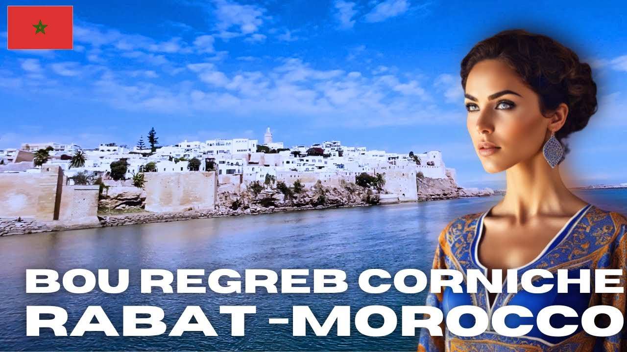 Walking Tour Rabat Bou Regreb Corniche  Morocco - 4K HDR 60 FPS