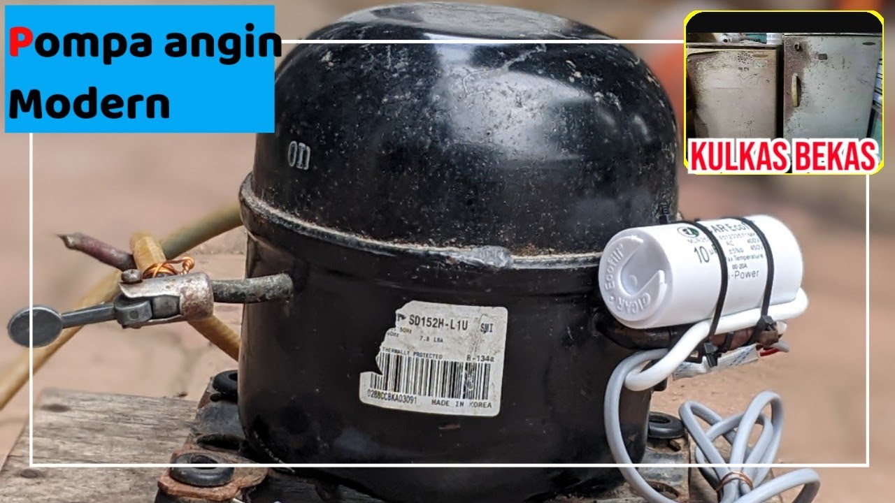 Pompa elektrik dari mesin kulkas bekas