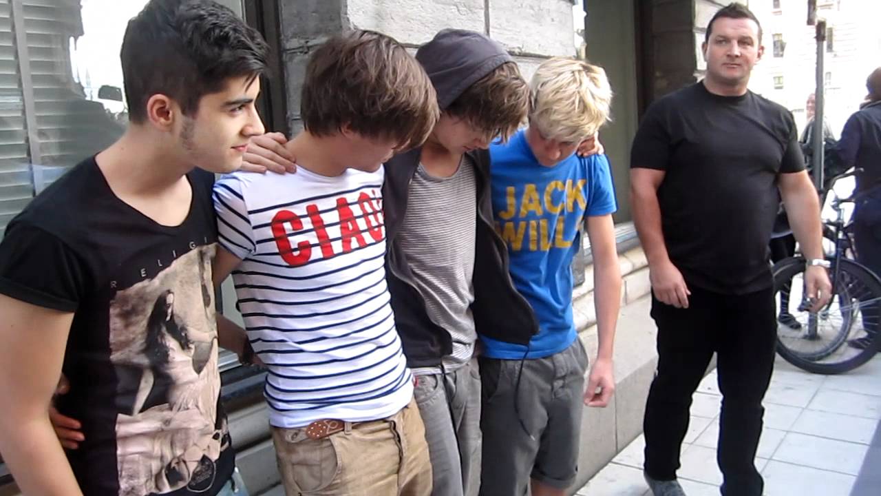 One Direction outside their studio in Sweden May 18th, 2011.