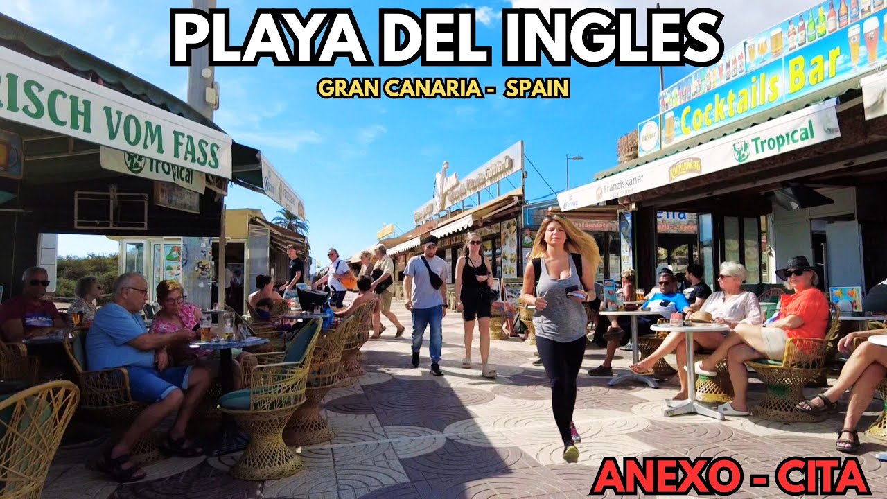 ⛱️Playa del Inglés in Winter – Shocking Crowd & Sunshine!