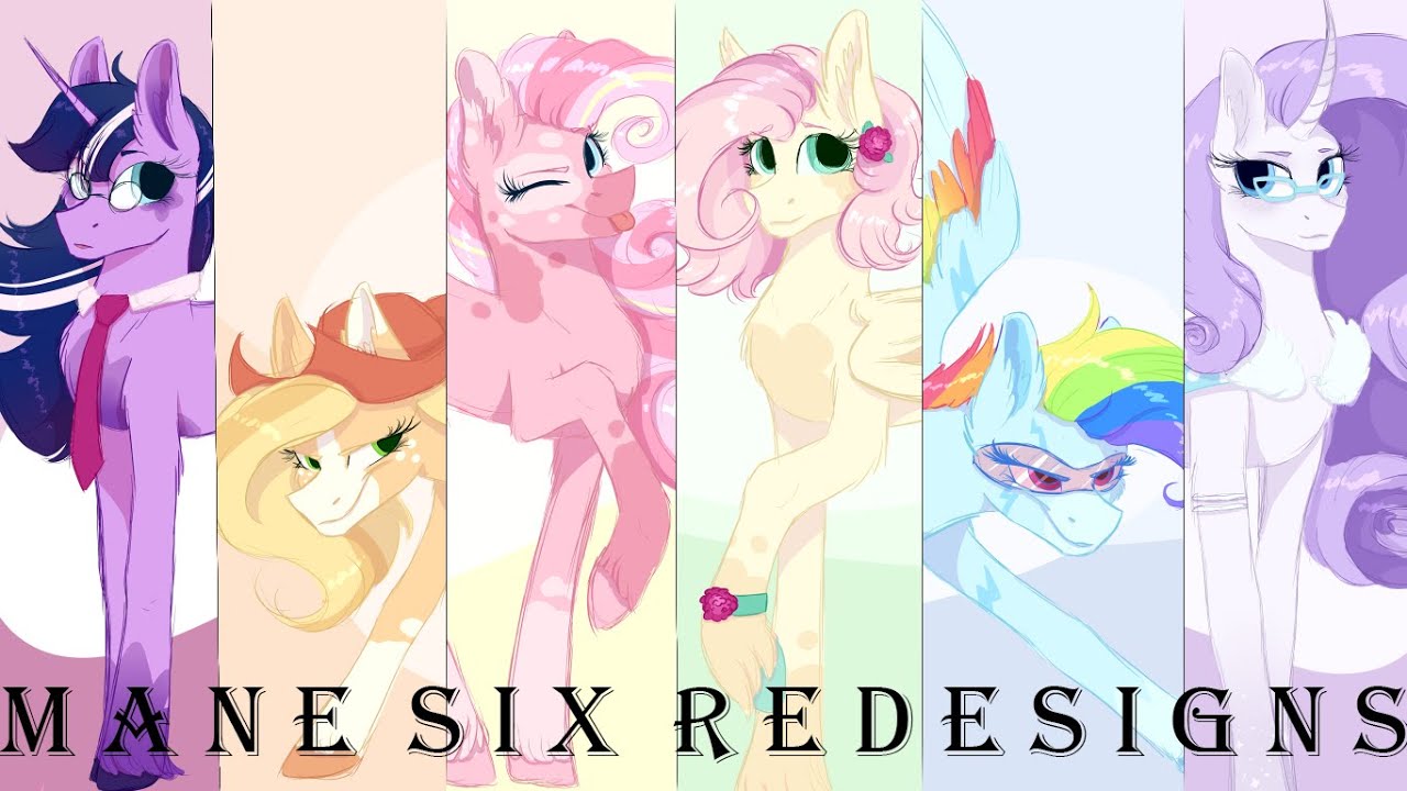 MLP speedpaint | Mane Six redesigns
