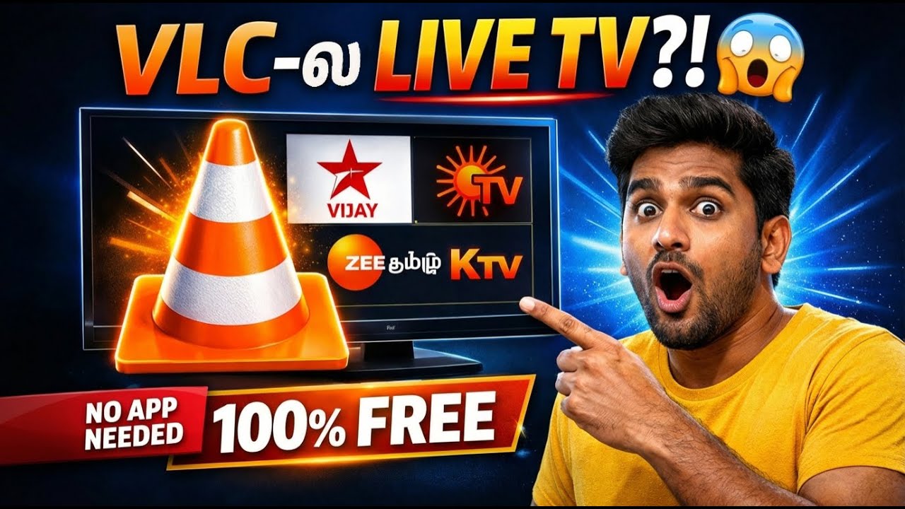 VLC-ல இப்படியே LIVE TV பாக்கலாமா?! 😱 No App Needed! | 100% Free Tamil