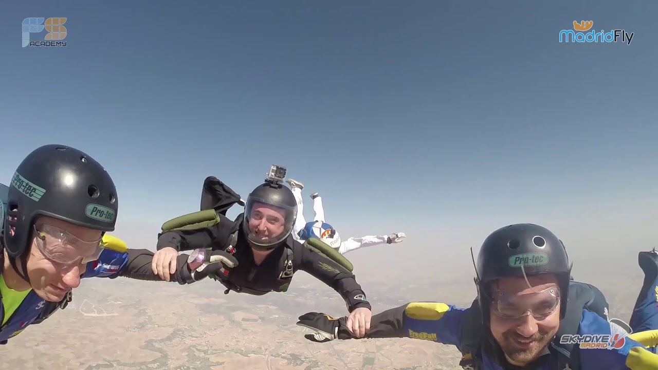 Fun Training Skydiving FS Academy in Skydive Madrid RW 9-10 way