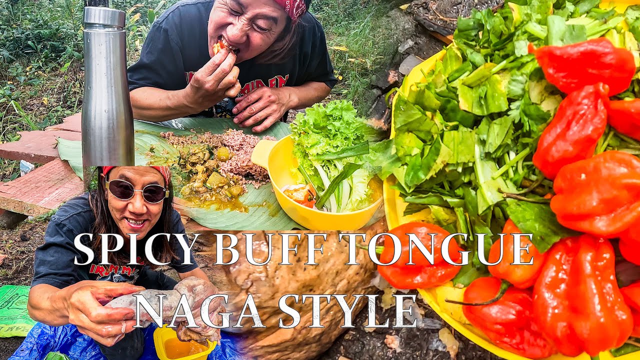 Spicy Buff Tongue With 12 King Chillies || Spicy Naga Curry.