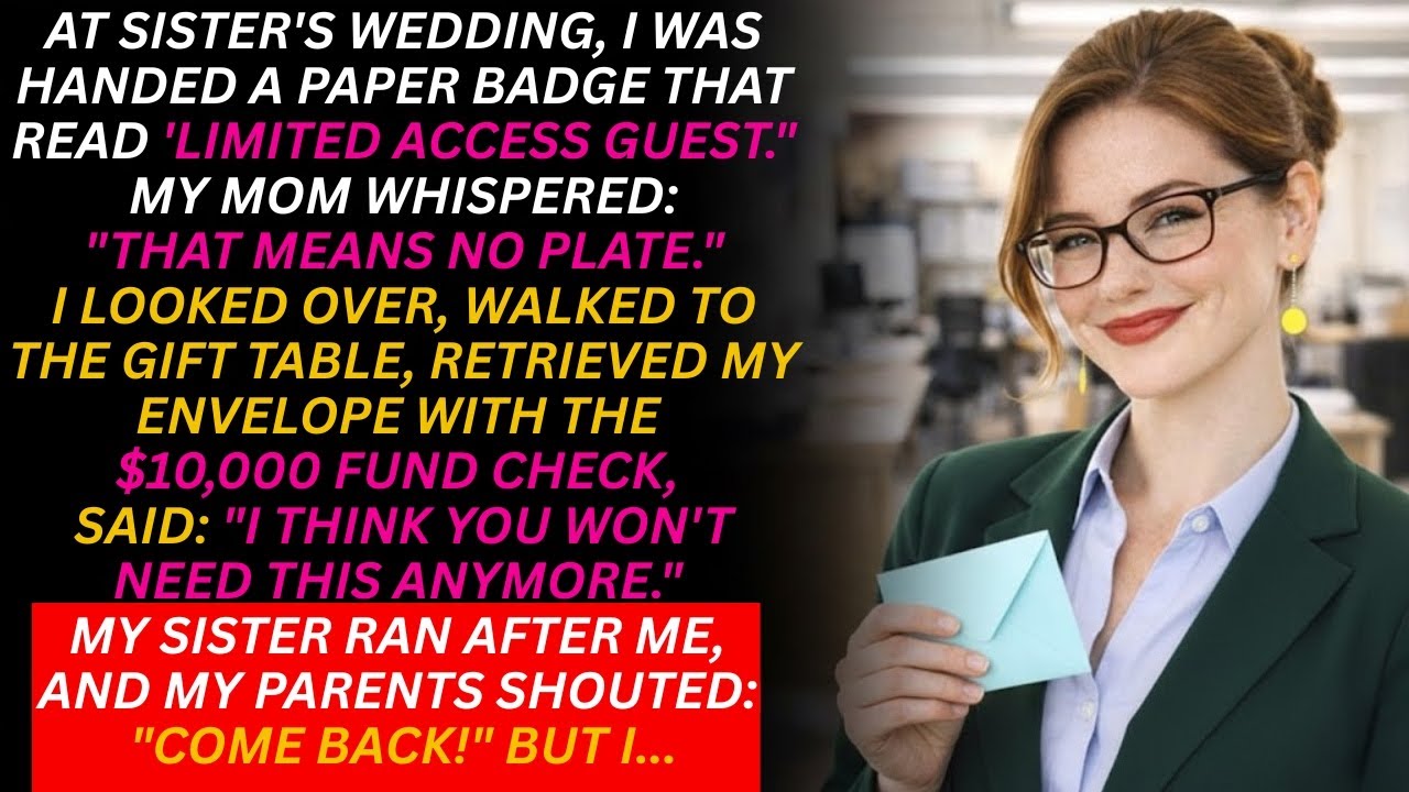 My Parents Downgraded Me To “Limited Guest” At My Sister’s Wedding — Until I Reached the Gifts