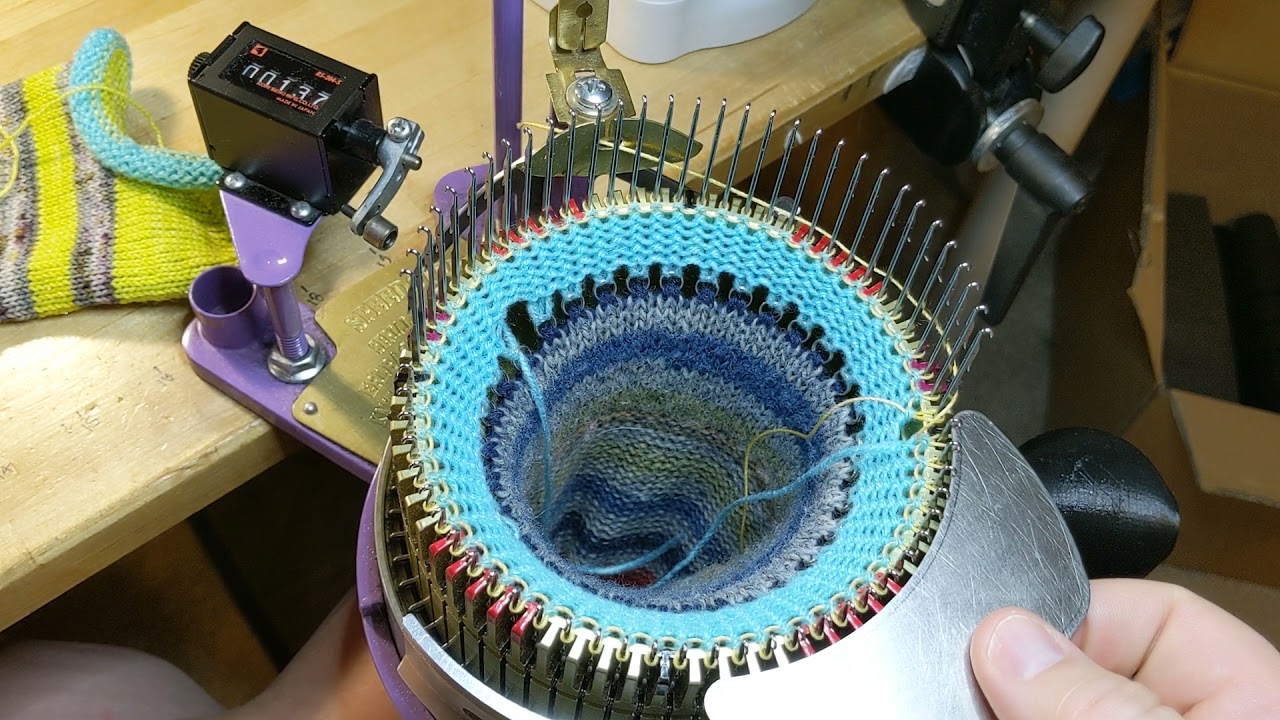 Sock #184: Amy striped gray & green/yellow rolltop sock