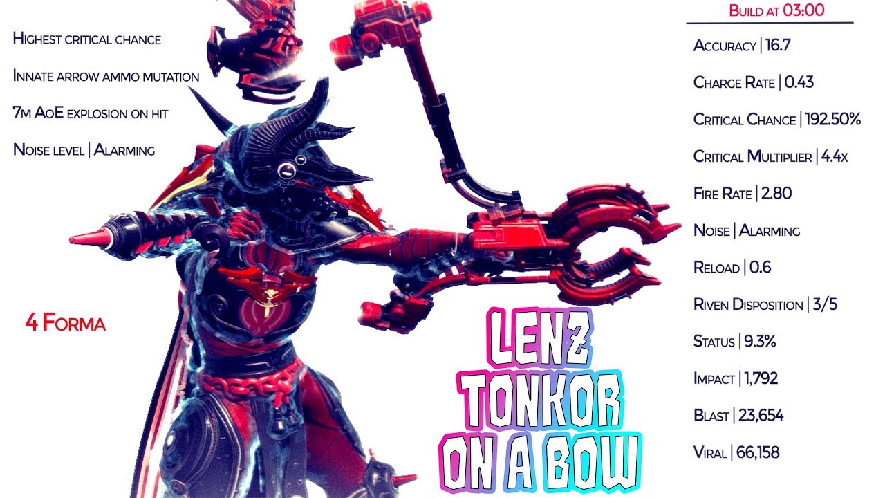 Warframe - Lenz | Tonkor on a bow!