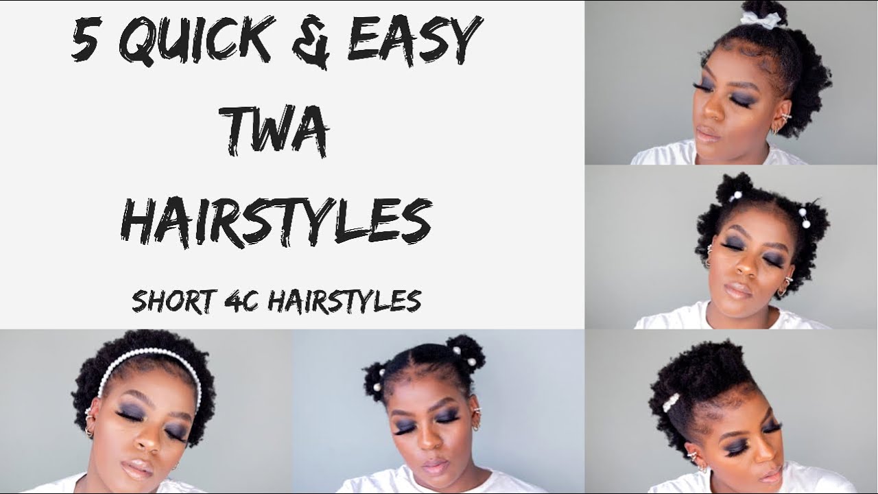 SIMPLE and CUTE Natural Hairstyles In 5mins | 5 Quick & Easy Short 4C Hairstyles