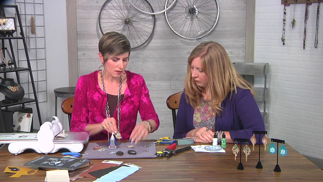 Create fringed leather leaf earrings on Beads, Baubles and Jewels with Candie Cooper (2709-2)