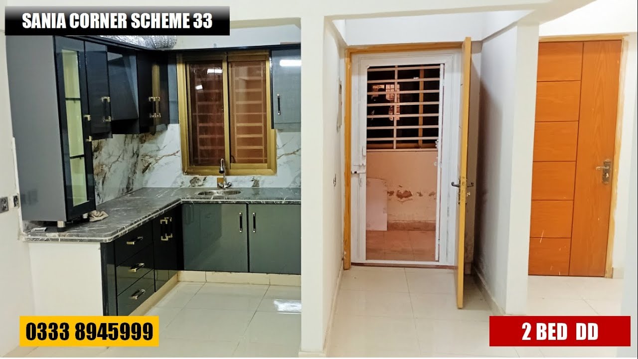 Sania Corner Gulzar-e-Hijri Scheme 33 Bank Loan Applicable New 2 Bed Drawing Dining Room Apartment