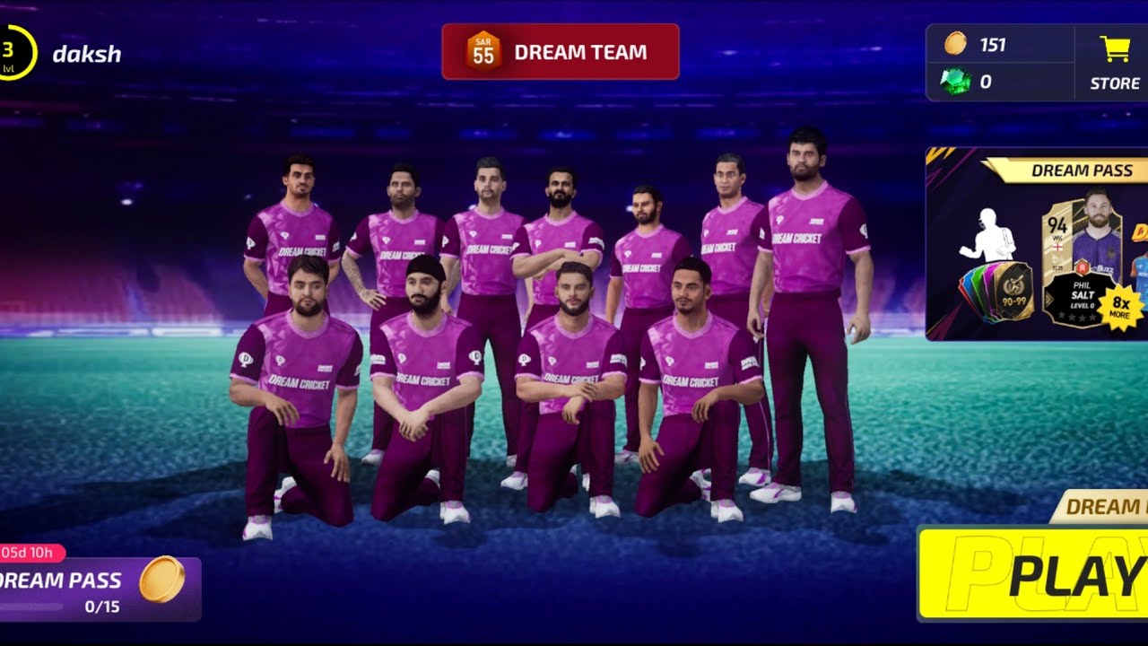 Day one in dream cricket 