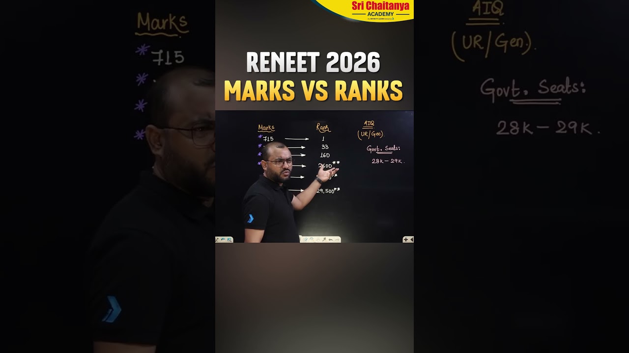 RE NEET 2026 Marks vs Rank🔥RENEET Marks vs Rank Analysis #neetmarksvsrank #neet2026