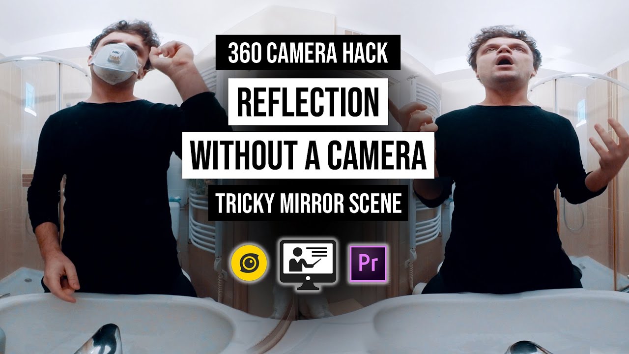 MIRROR TRICK: Film Yourself WITHOUT CAMERA REFLECTION | 360 camera hack w/ Cloning Effect | Gaba_VR