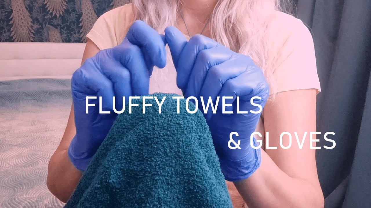 ASMR ✨ Fluffy Towels & Latex Gloves for a Cozy Sleep | Towel-on-Mic Brushing (No Talking)