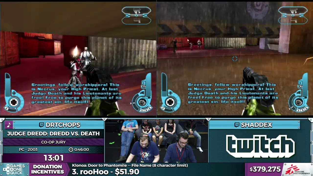 Judge Dredd: Dredd vs. Death Co-op Jury by Shaddex and DrTChops in 42:36 - SGDQ 2016 - Part 101