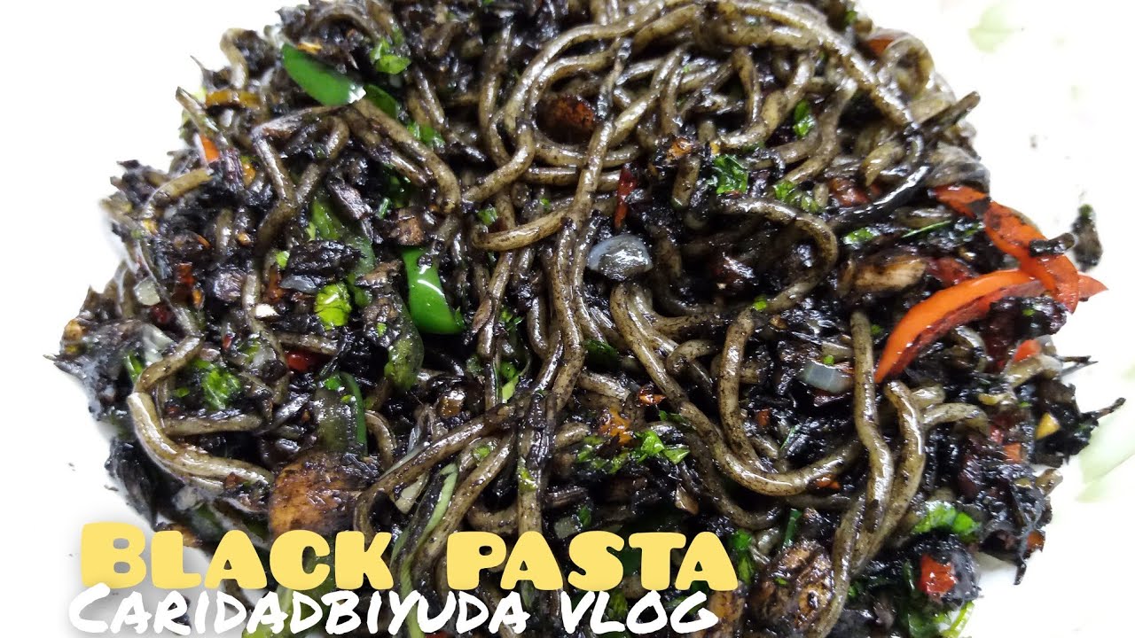 PANLASANG PINOY/HOW TO PREPARE BLACK PASTA WITH THE  READY TO COOK PASTA 🤔