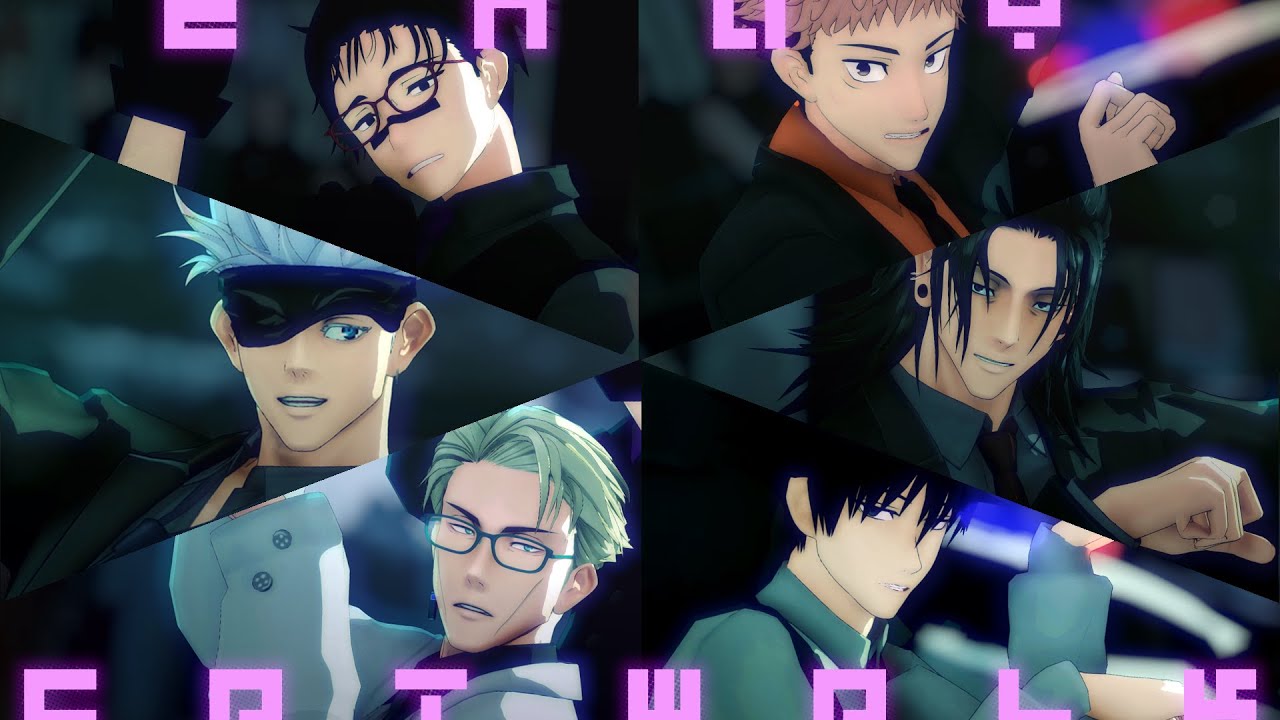 【MMD呪術廻戦】エンヴィキャットウォーク【五条、夏油、七海、虎杖、伏黒、脹相】