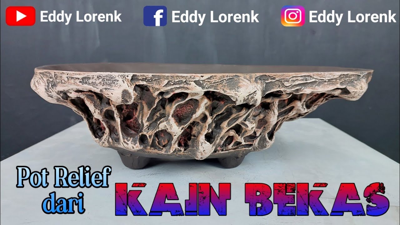 Pot Relief dari kain bekas || brilliant idea to make relief pots from used cloth