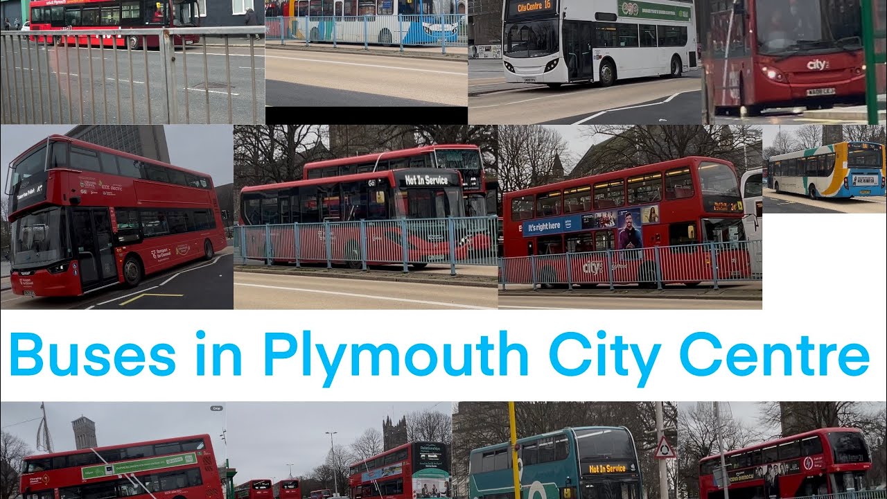 Buses in Plymouth City Centre 1st 7th March 2026 Including Specials