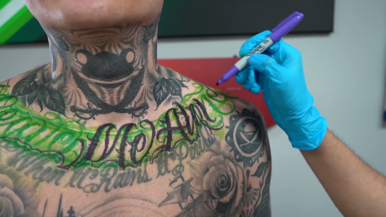 Free hand lettering- Tattoo time lapse