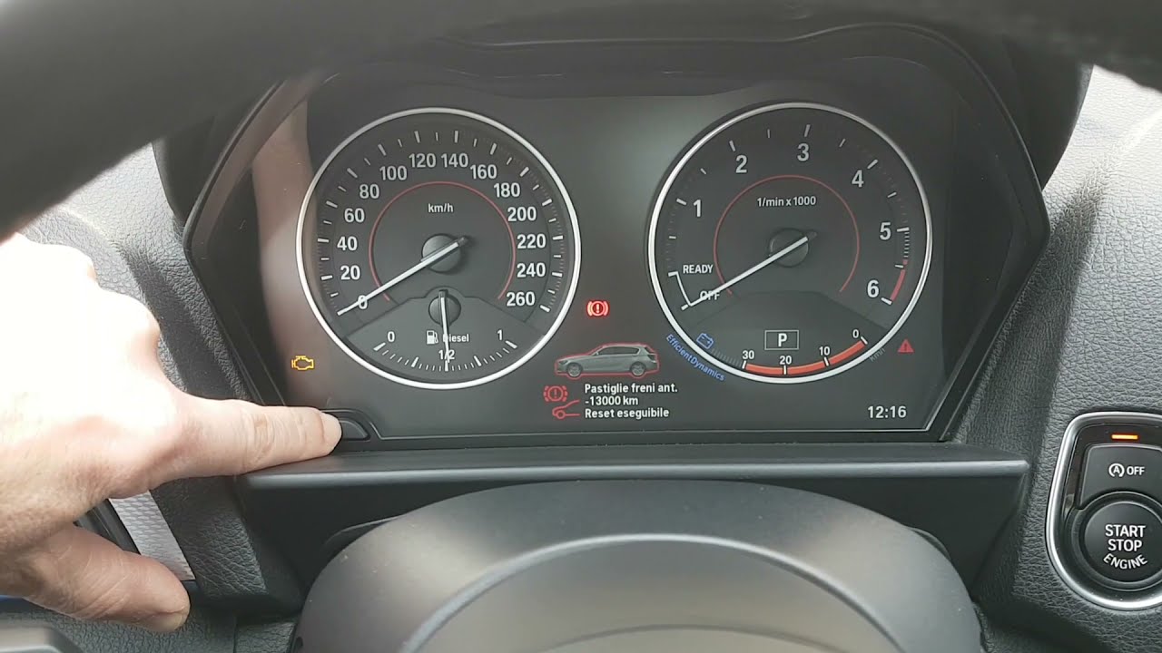 BMW 118d F20 reset brake service