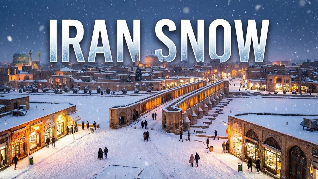 The Beauty of Snow in Isfahan, Iran ❄️🤍 | A Peaceful Winter Walk