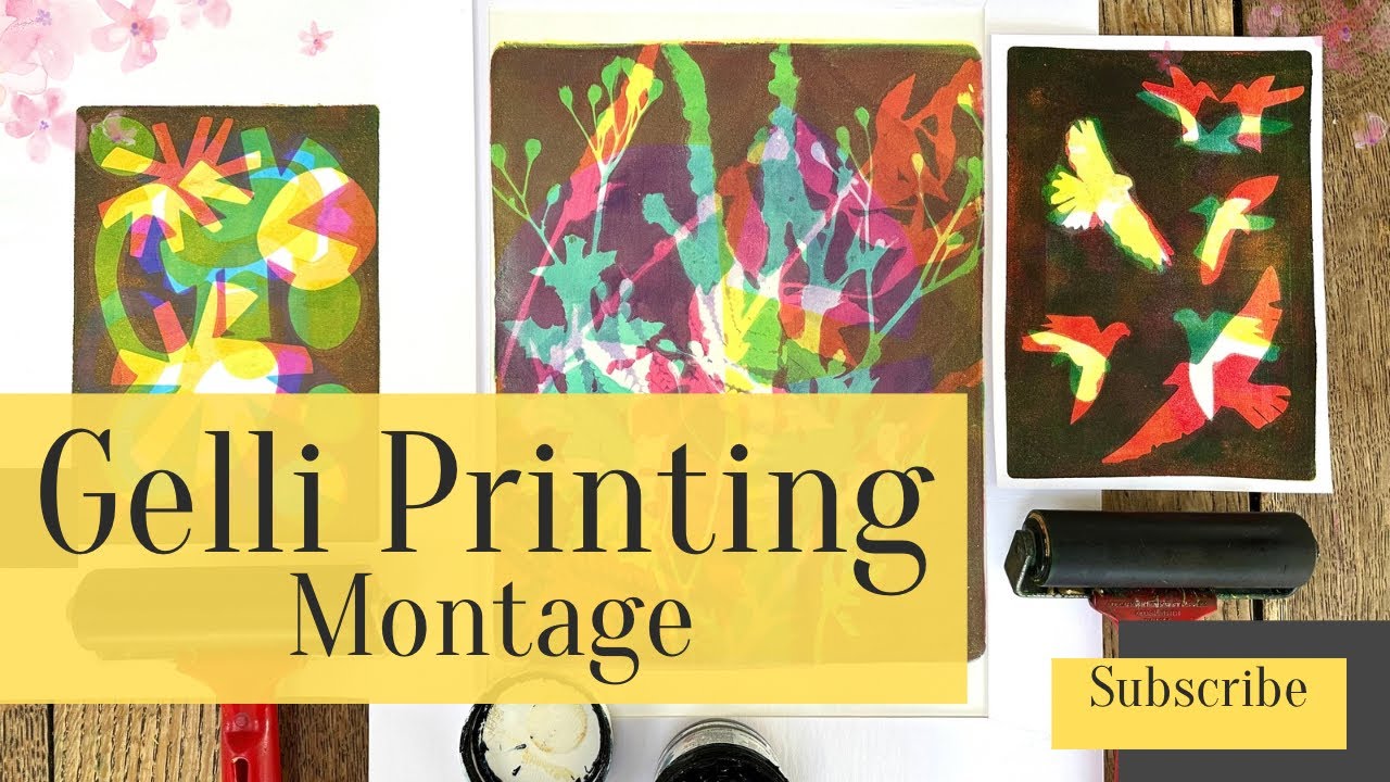 Non-stop Gelli Printing Montage (6videos in one) #gelliprinting #gelplateprint #gelplate #gelliplate