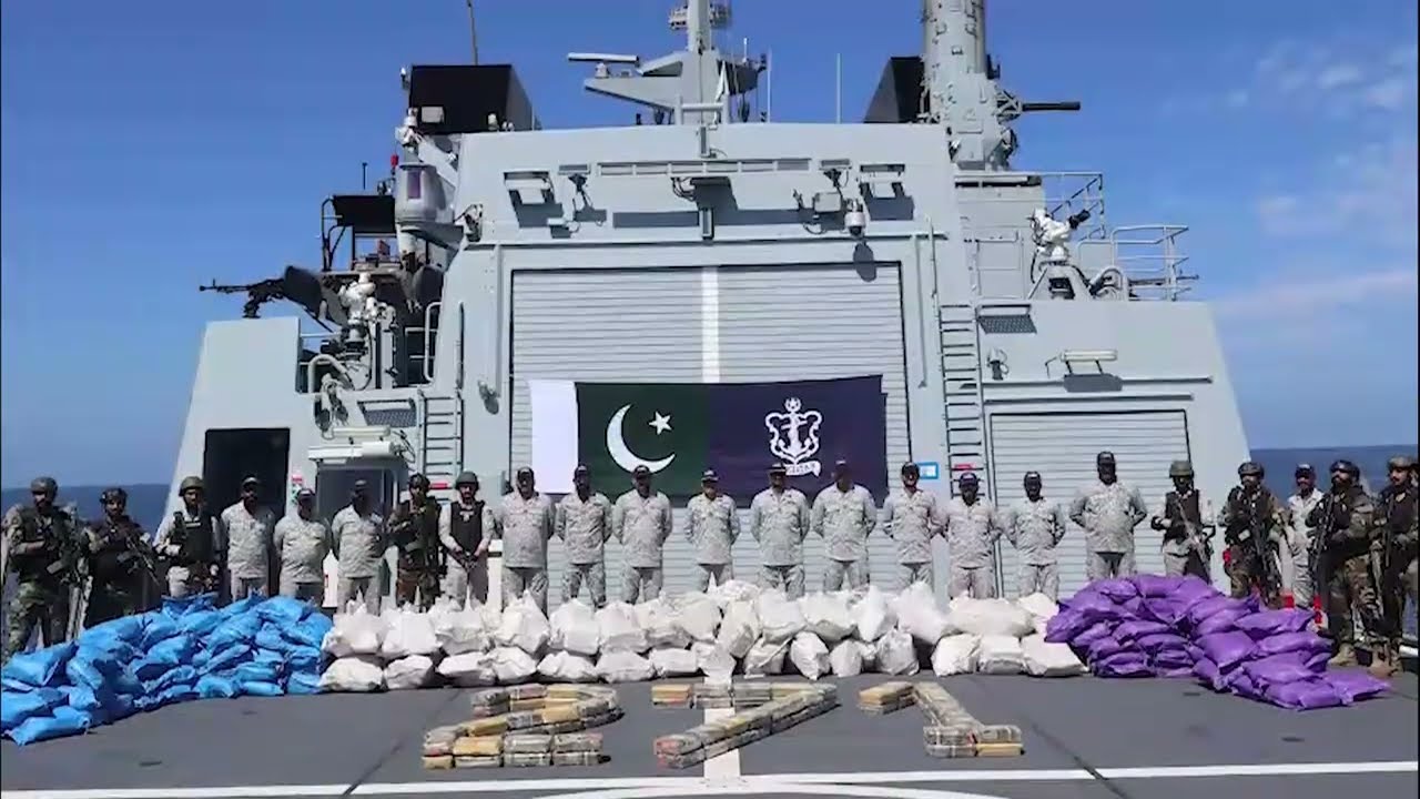 PAKISTAN NAVY SEIZES LARGE CACHE OF NARCOTICS IN ARABIAN SEA