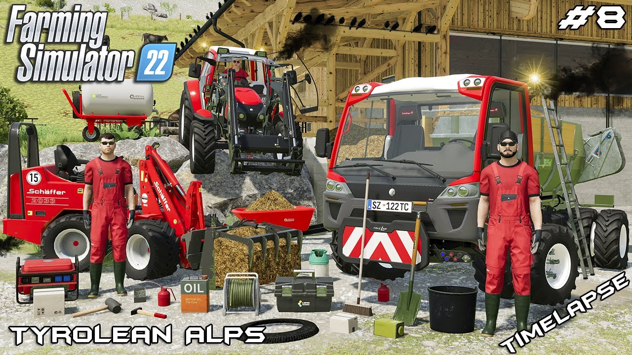SPREADING MANURE with LINDNER UNITRAC 122 LDRIVE | Tyrolean Alps | Farming Simulator 22 | Episode 8