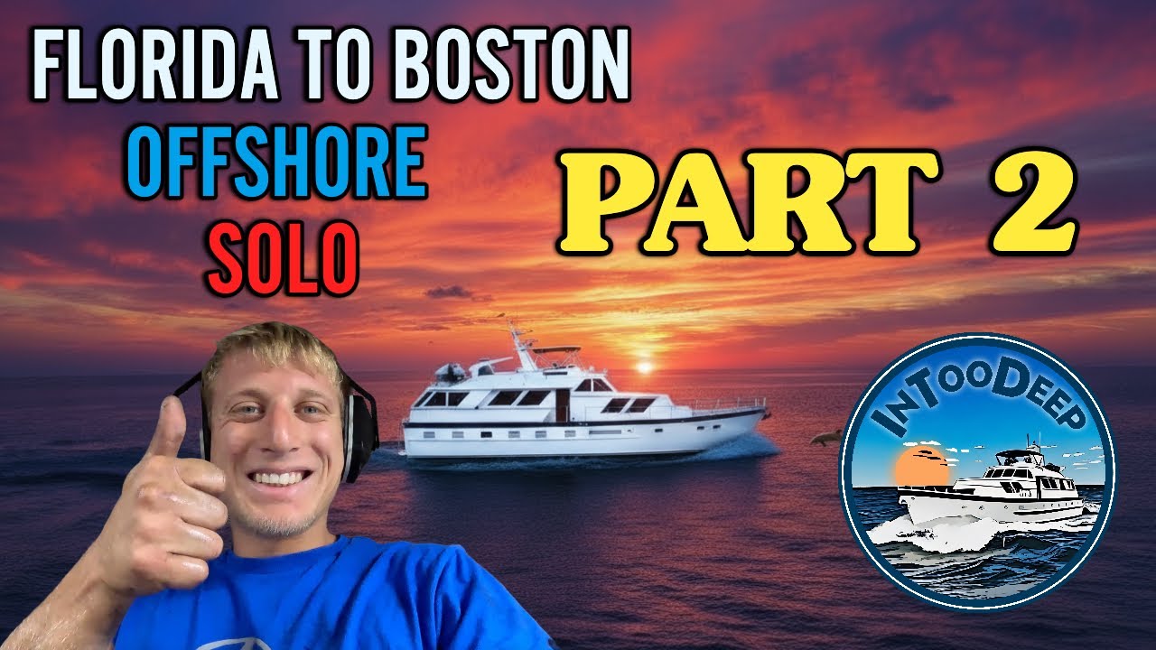 1200 Miles SOLO OFFSHORE on an Old 70ft Yacht (PART 2) - Florida to Boston
