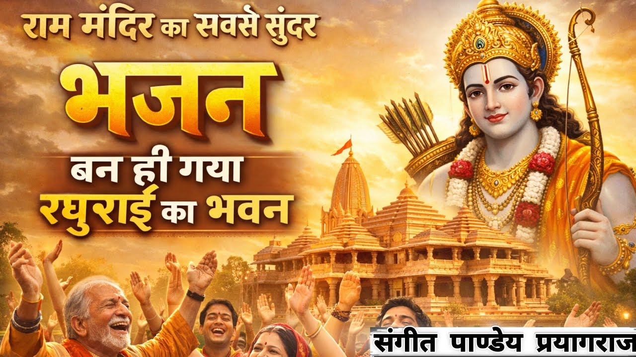 बन ही गया रघुराई का भवन। #2024bhajan  #sangeetpandeybhajan #फिल्मीतर्जभजन स्वर–संगीत पांडेय जी