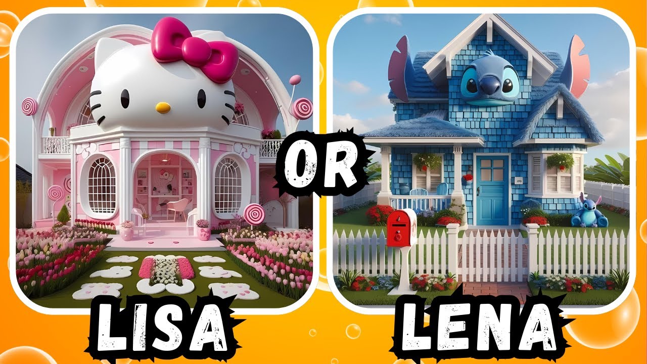Lisa or Lena 💞 Hello Kitty vs Stitch 🎀💙#lisa #lena #lisaorlena